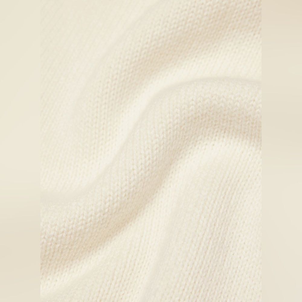 Aritzia Sunday Best Peggy Cropped Knitted White Sweater Sz S cotton cashmere - Picture 7 of 16